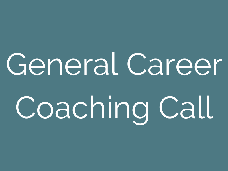 General Coaching Call